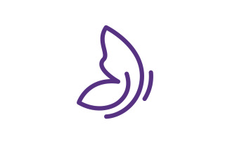 Beauty Butterfly Vector icon logo design template v.7
