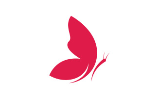Beauty Butterfly Vector icon logo design template v.8