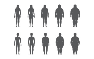 Body mass index vector illustration design template v.10