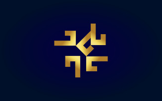 Gold L Letter Brand Design Template