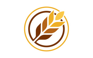 Wheat rice vector icon logo illustration design template v.1