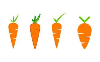 Carrot Vector icon design illustration Template v.1