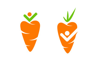 Carrot Vector icon design illustration Template v.3