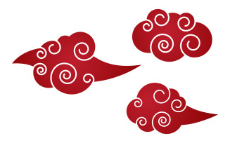 Chinese Cloud template vector icon illustration design