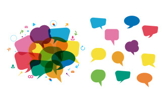 Communication icon template vector illustration v.2