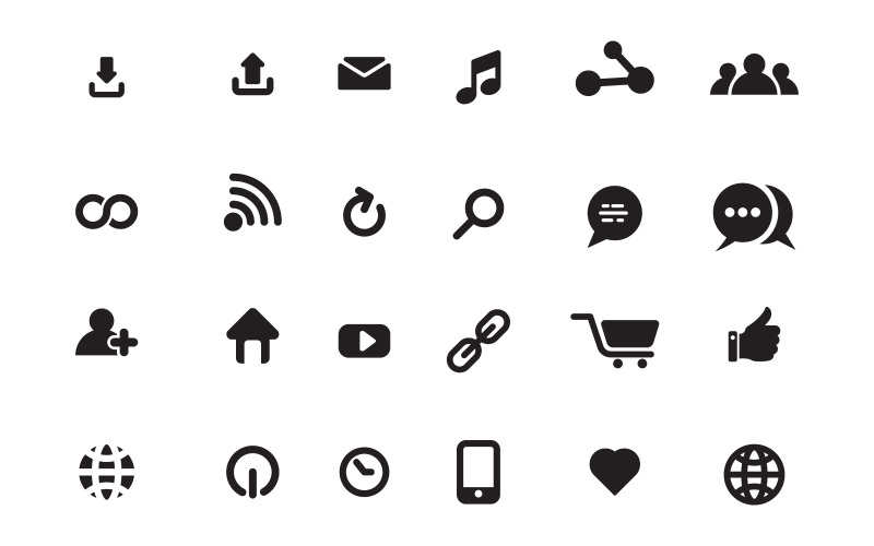 Communication icon template vector illustration v.4 Illustration