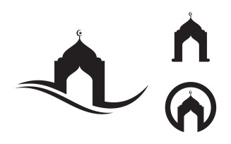 Moslem building vector Illustration design template