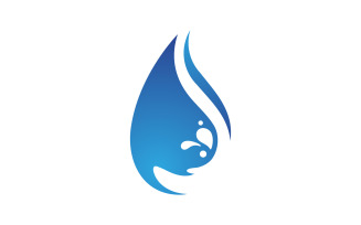Water drop nature Logo Template vector illustration design v.7