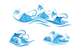 Wave Water sea element vector illustration design v.1
