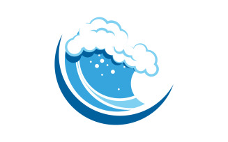 Wave Water sea element vector illustration design v.3