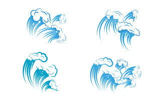 Wave Water sea element vector illustration design v.4