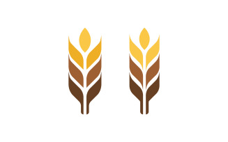 Wheat rice vector icon logo illustration design template v.2