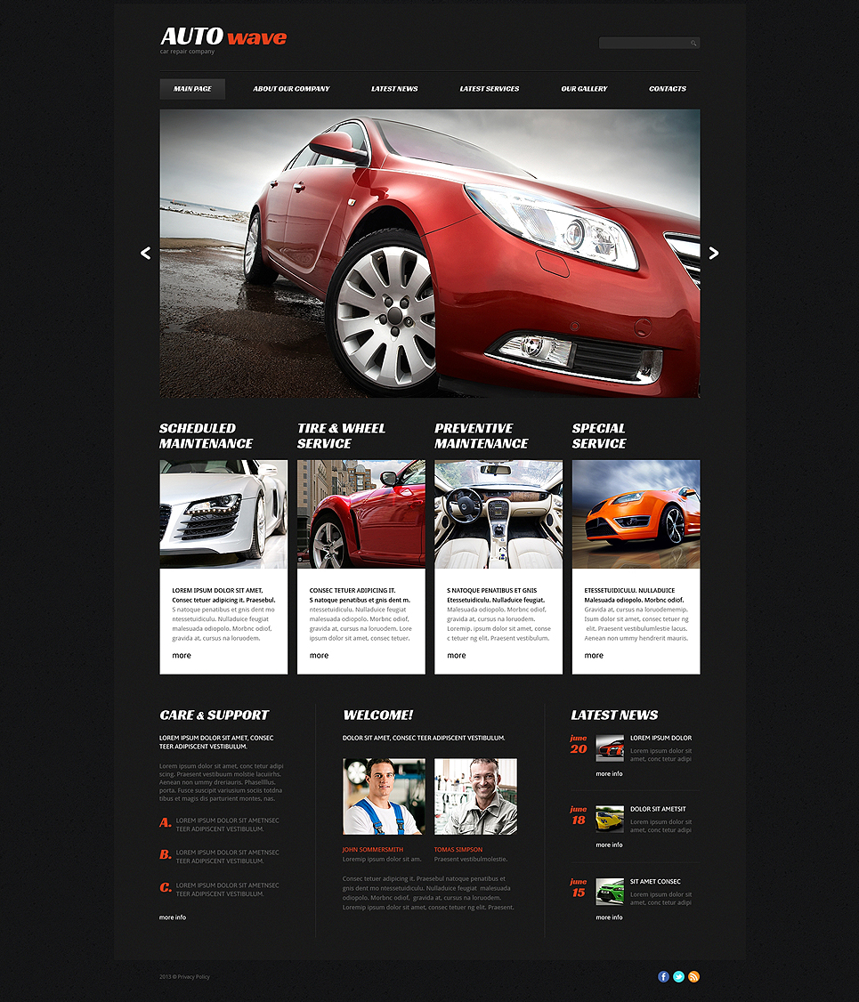 Car Repair Responsive Joomla Template New Screenshots BIG