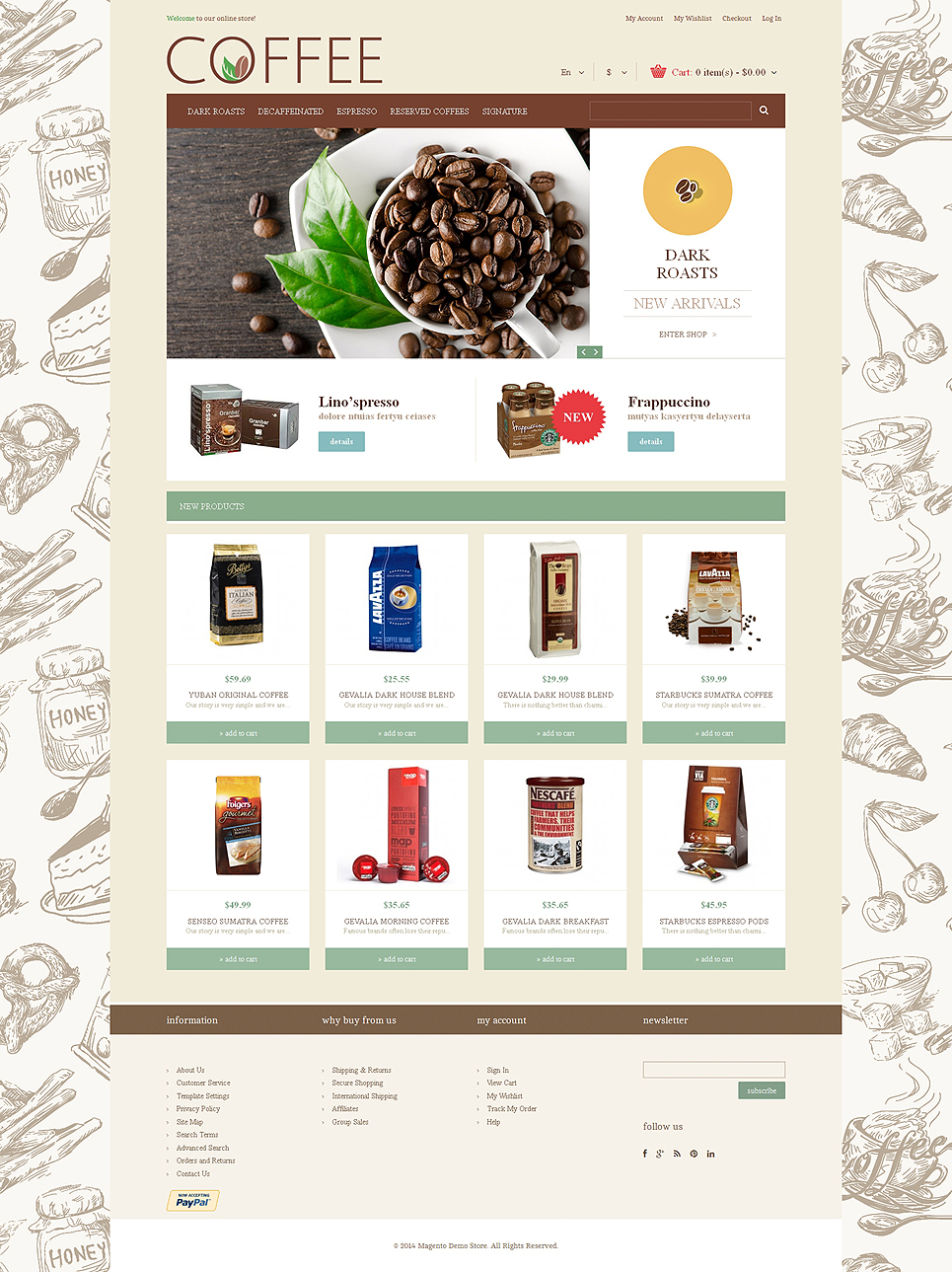 Cup of Coffee Magento Theme New Screenshots BIG