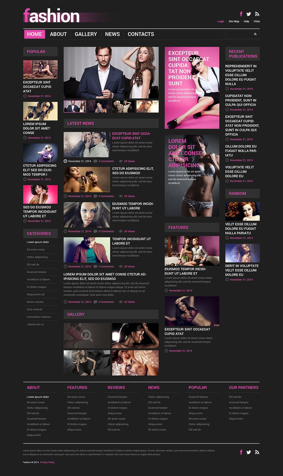 Fashion Blog Responsive Joomla Template New Screenshots BIG