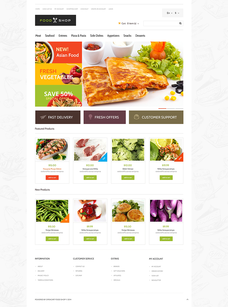 Food Store Responsive OpenCart Template New Screenshots BIG