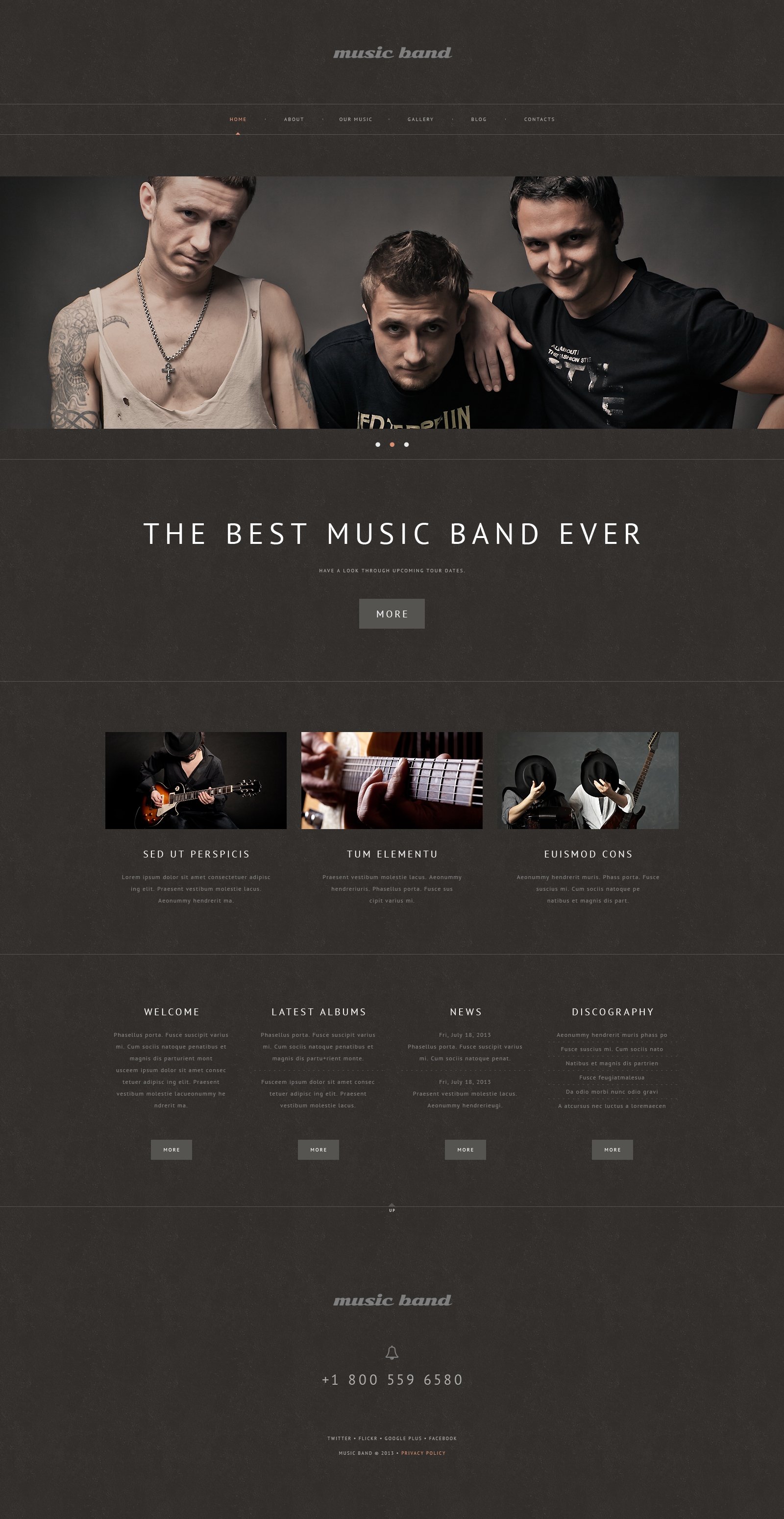 Music Responsive WordPress Theme - screenshot