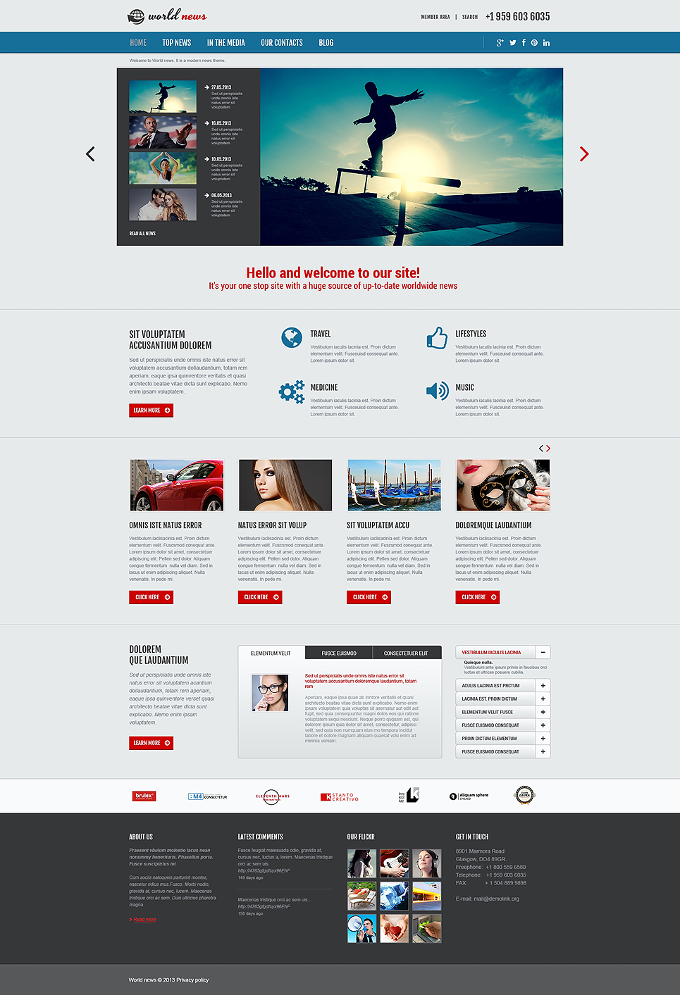 News Portal Responsive Joomla Template #48961