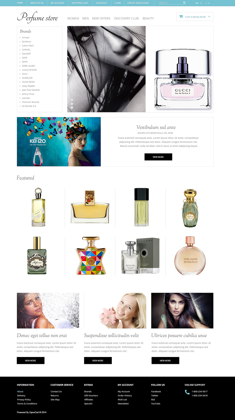 Perfume Store OpenCart Template New Screenshots BIG