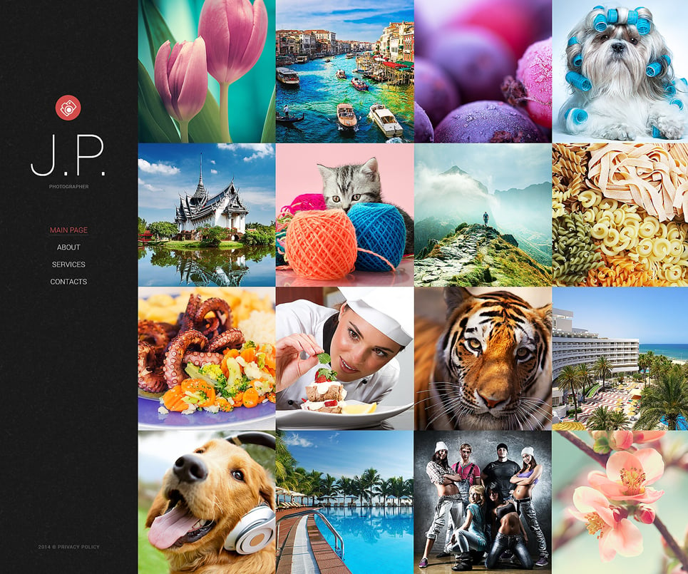 website design idea #42: Photographer Portfolio Website Template, #Portfolio #Photographer #Template #Website