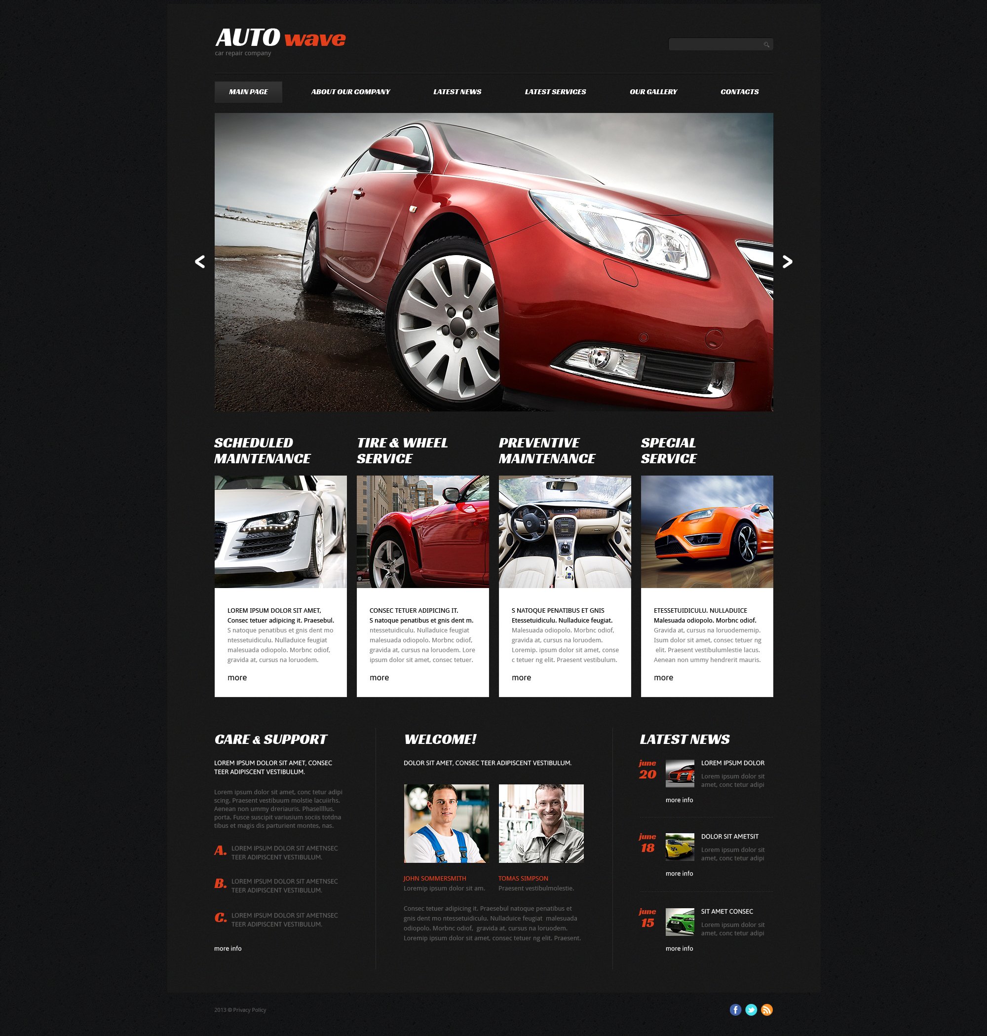 Plantilla Joomla Responsive para Sitio de Reparación de coches #48970 - captura de pantalla