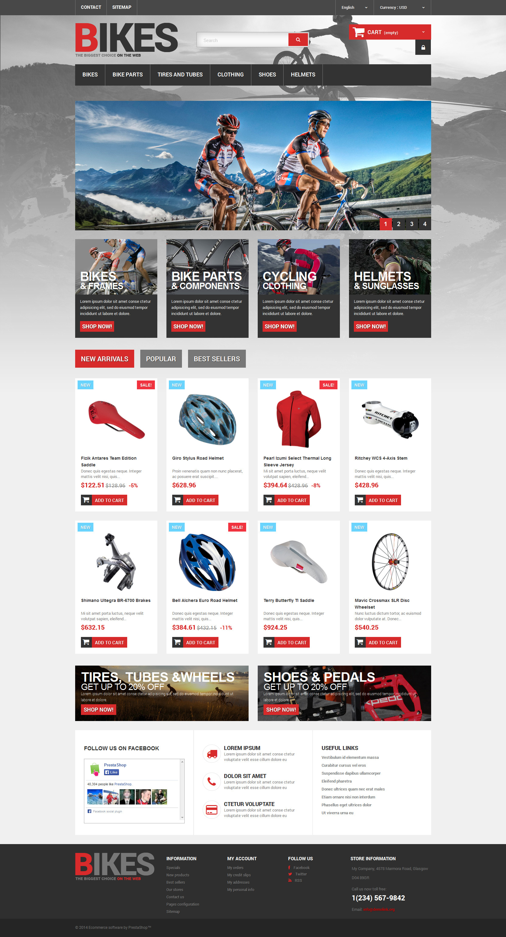 PrestaShop Theme namens "Räder-Shop" #48950 - Screenshot