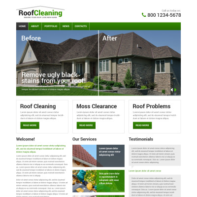 Roofing Company Drupal Template #48976