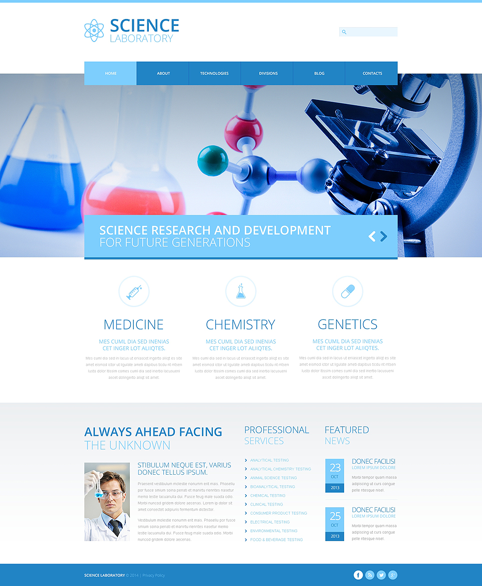 Science Lab Responsive Joomla Template New Screenshots BIG