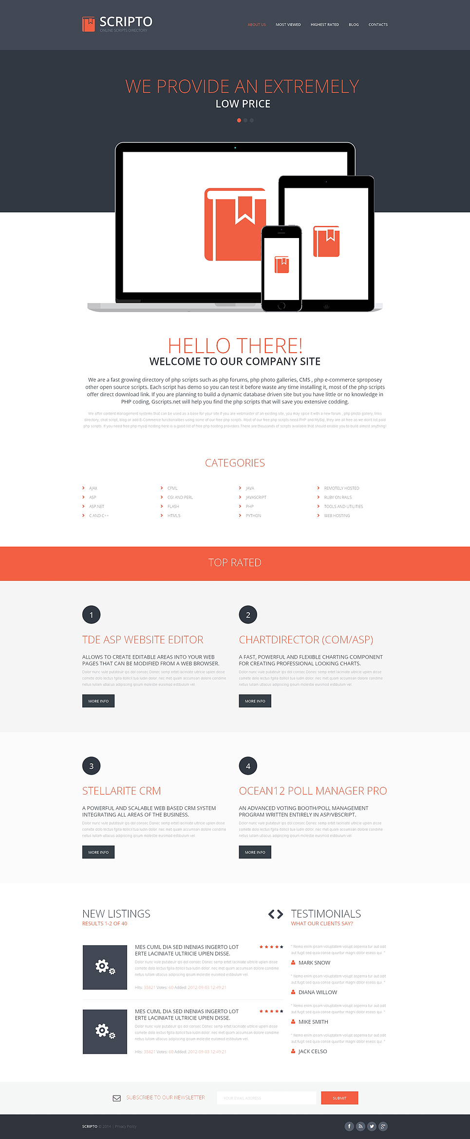 Software Company Responsive Website Template #48906