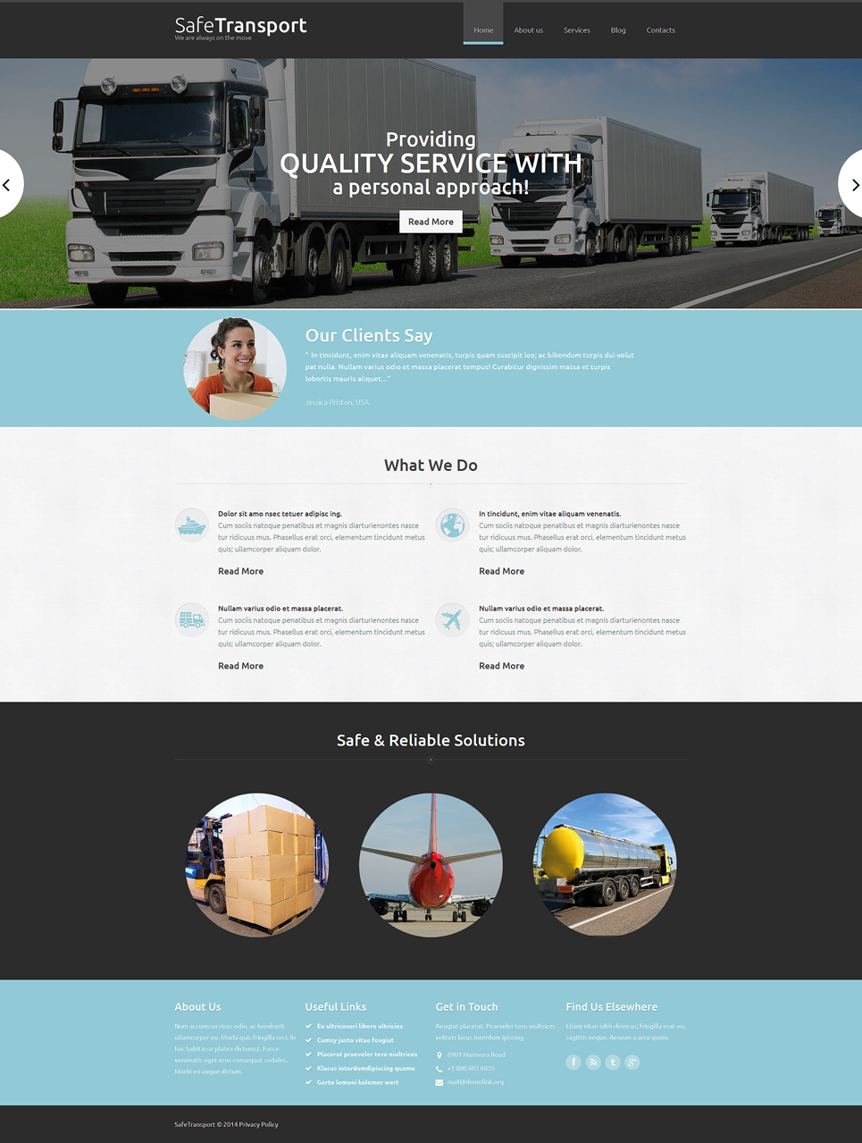 Transportation Responsive Joomla Template New Screenshots BIG