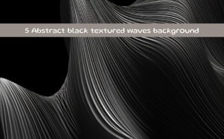 Abstract black textured waves background