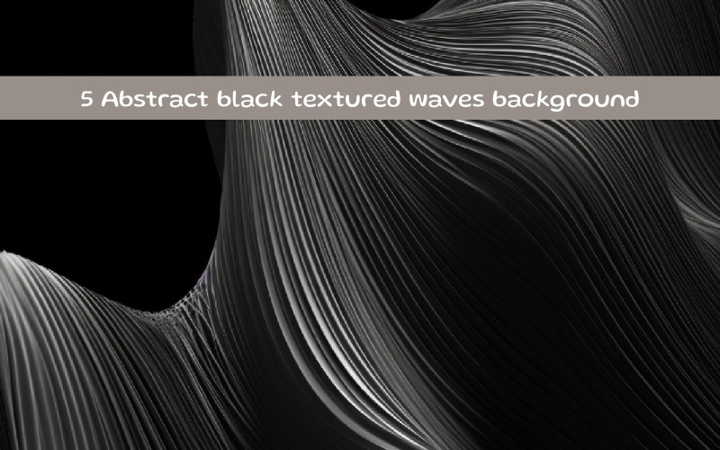 Abstract black textured waves background Background