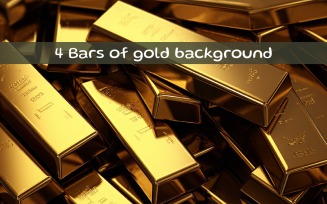 Bars of gold background AI image