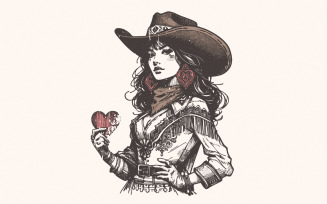 Cowgirl Hearts Queen Png, Poker Card Cowgirl Western Clipart, Digital Download, Western Sublimation