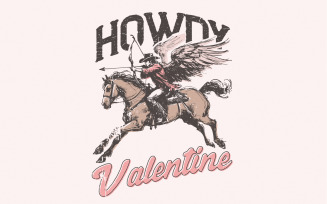 Howdy Valentine Png, Retro Valentine Png, Vintage Cowboy Valentine Png, Howdy Valentine