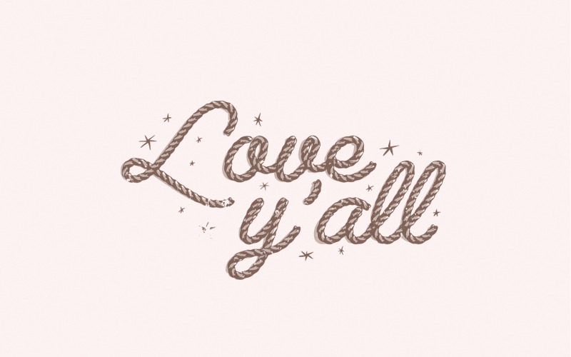 Love Y'all PNG, Western Valentines png, Cowgirl Valentines PNG, Cowboy Valentines png, Valentines Illustration