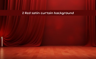 Red satin curtain background