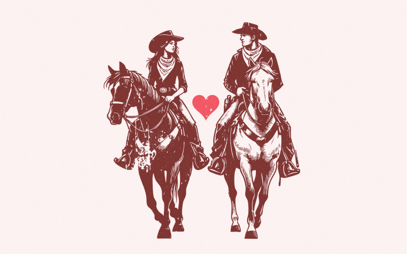 Retro Valentine Png, Vintage Cowboy Valentine Png, Howdy Valentine Sublimation, Western Valentine Illustration