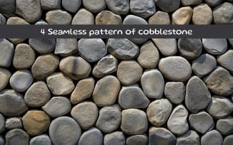 Seamless pattern of cobblestone background