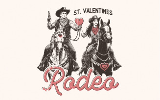 St Valentine's Wild West Rodeo PNG, Vintage Western Valentine's Design, Country Love PNG, Wild West