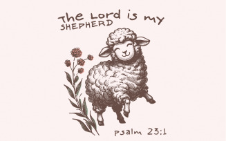 The Lord is My Shepherd Png, Christian Easter Sublimation, Bible Verse Digital Download, Easter