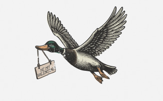 Valentine Duck Digital Download, Sublimation Design, Cute Valentines PNG, Be My Valentine Gift,