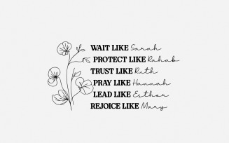 Women of the Bible png, Boho Christian png, Motivational Bible Verse png, Floral Religious png,
