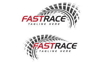 Fast Track Tire Race concept design illustration template v.2
