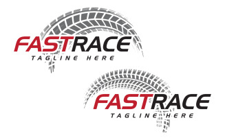 Fast Track Tire Race concept design illustration template v.3