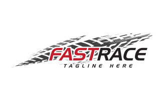 Fast Track Tire Race concept design illustration template v.4
