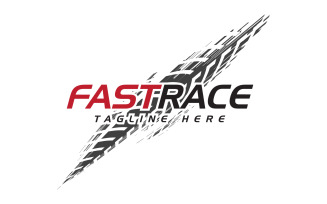 Fast Track Tire Race concept design illustration template v.5