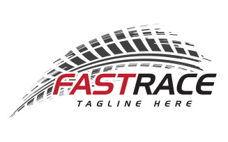Fast Track Tire Race concept design illustration template v.6