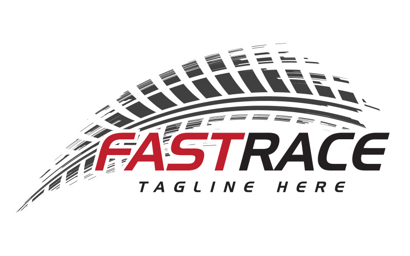 Fast Track Tire Race concept design illustration template v.6 Illustration