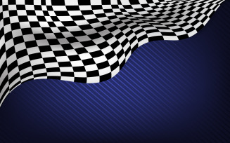 Race flag speed faster concept design illustration template v.7